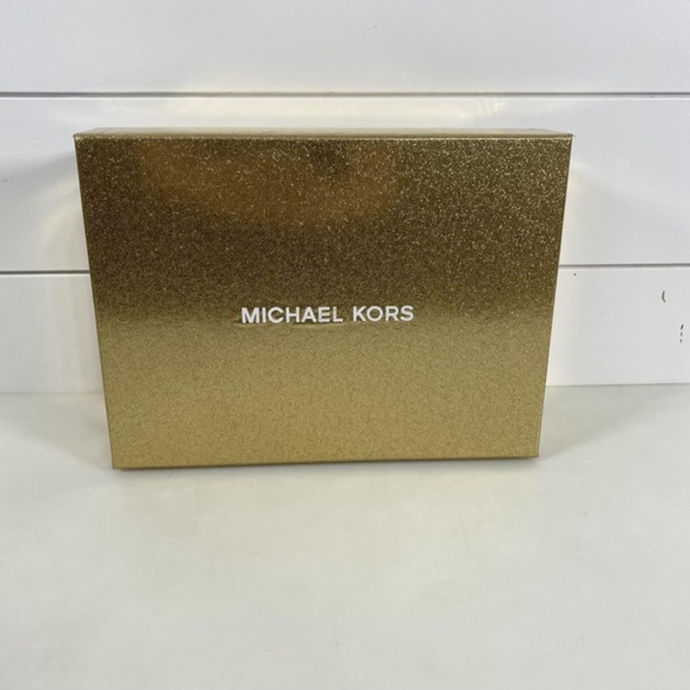 Michael Kors Scarf and Hat Set Womens One Size Pearl Heather Grey Gift Box New